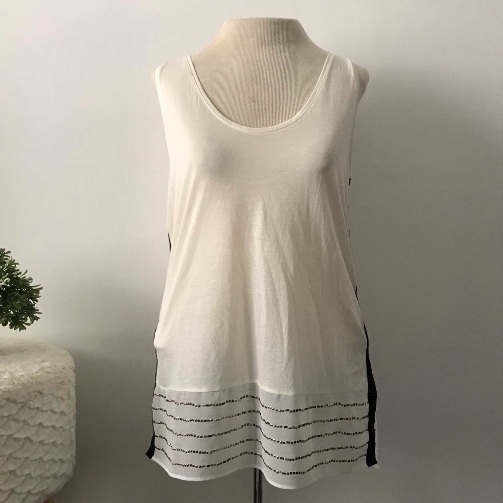 J. Crew jeweled sleeveless blouse